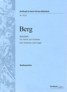 Studienpartitur von Alban Bergs Violinkonzert - Cover